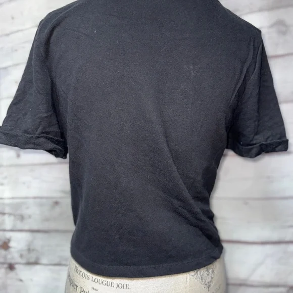 H&M Black Tee with Cat Face Design - Picture 3 of 4